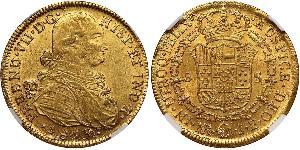 8 Escudo Vice-royauté de Nouvelle-Grenade (1717 - 1819) Or Ferdinand VII d