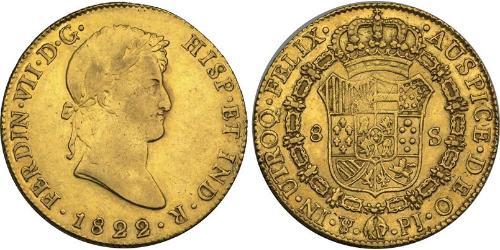 8 Escudo Vice-royauté du Río de la Plata (1776 - 1814) / Bolivie Or Ferdinand VII d