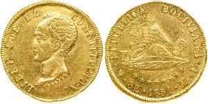 8 Escudo Bolivia (1825 - ) Oro Simon Bolivar (1783 - 1830)