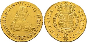 8 Escudo Chile Oro Fernando VI de España (1713-1759)