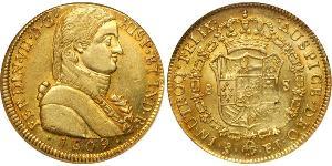 8 Escudo Cile Oro Ferdinando VII di Spagna (1784-1833)
