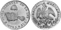 8 Escudo Estados Unidos Mexicanos (1846 - 1863) Oro 