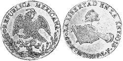 8 Escudo Estados Unidos Mexicanos (1846 - 1863) Oro 