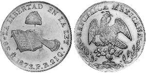 8 Escudo Estados Unidos Mexicanos (1846 - 1863) Oro 