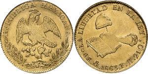 8 Escudo Estados Unidos Mexicanos (1846 - 1863) Oro 
