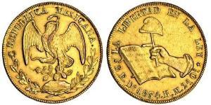 8 Escudo Estados Unidos Mexicanos (1846 - 1863) Oro 