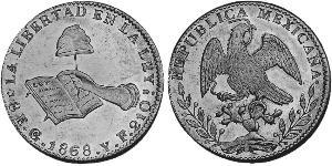8 Escudo Estados Unidos Mexicanos (1846 - 1863) Oro 
