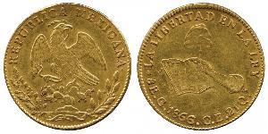 8 Escudo Estados Unidos Mexicanos (1846 - 1863) Oro 