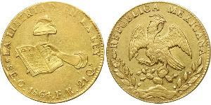 8 Escudo Estados Unidos Mexicanos (1846 - 1863) Oro 