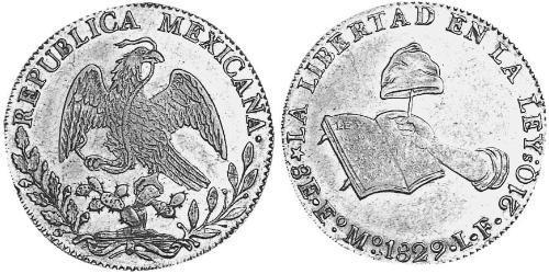 8 Escudo Estados Unidos Mexicanos (1846 - 1863) Oro 