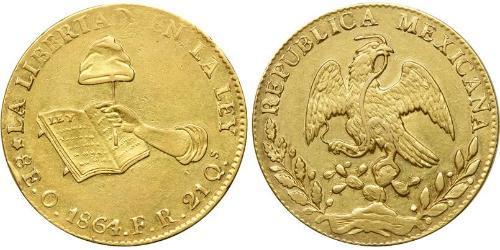 8 Escudo Estados Unidos Mexicanos (1846 - 1863) Oro 