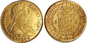 8 Escudo Impero spagnolo (1700 - 1808) Oro Carlo III di Spagna (1716 -1788)