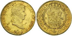 8 Escudo Perù Oro Ferdinando VII di Spagna (1784-1833)