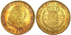 8 Escudo Perù Oro Ferdinando VI di Spagna (1713-1759)