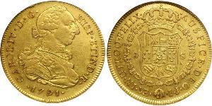 8 Escudo Perù Oro Carlo IV di Spagna (1748-1819)