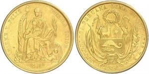 8 Escudo Perú Oro 