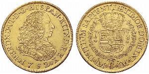 8 Escudo Perú Oro Fernando VI de España (1713-1759)