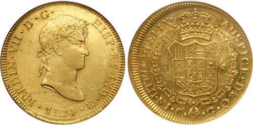 8 Escudo Perú Oro Fernando VII de España (1784-1833)