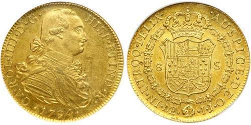8 Escudo Perú Oro Carlos IV de España (1748-1819)