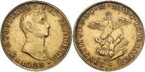 8 Escudo Primer Imperio Mexicano (1821 - 1823) Oro Agustín de Iturbide (1783 - 1824)