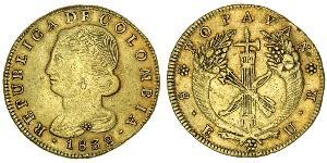 8 Escudo República de la Nueva Granada (1831–1858) Oro 