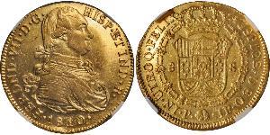 8 Escudo Vicereame della Nuova Granada (1717 - 1819) Oro Ferdinando VII di Spagna (1784-1833)