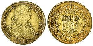 8 Escudo Vicereame della Nuova Granada (1717 - 1819) Oro Ferdinando VII di Spagna (1784-1833)