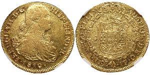 8 Escudo Vicereame della Nuova Granada (1717 - 1819) Oro Ferdinando VII di Spagna (1784-1833)