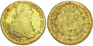 8 Escudo Vicereame della Nuova Granada (1717 - 1819) Oro Ferdinando VII di Spagna (1784-1833)