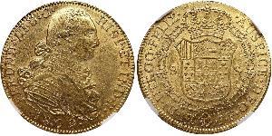 8 Escudo Vicereame della Nuova Granada (1717 - 1819) Oro Ferdinando VII di Spagna (1784-1833)