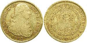 8 Escudo Vicereame della Nuova Granada (1717 - 1819) Oro Carlo IV di Spagna (1748-1819)