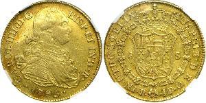 8 Escudo Vicereame della Nuova Granada (1717 - 1819) Oro Carlo IV di Spagna (1748-1819)