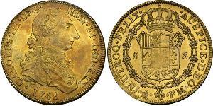 8 Escudo Vicereame della Nuova Spagna (1519 - 1821) Oro Carlo IV di Spagna (1748-1819)