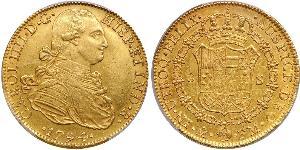 8 Escudo Vicereame della Nuova Spagna (1519 - 1821) Oro Carlo IV di Spagna (1748-1819)