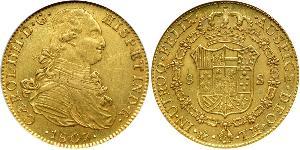 8 Escudo Vicereame della Nuova Spagna (1519 - 1821) Oro Carlo IV di Spagna (1748-1819)