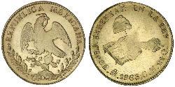 8 Ескудо Second Federal Republic of Mexico (1846 - 1863) Золото 