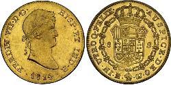 8 Escudo Kingdom of Spain (1814 - 1873) 金 费尔南多七世 (1784 - 1833)