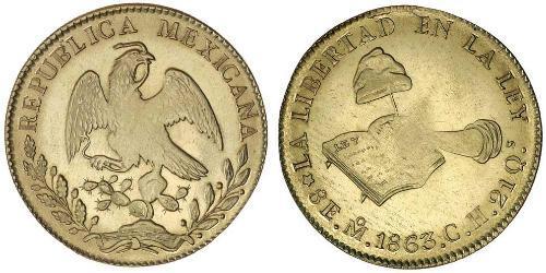 8 Escudo Second Federal Republic of Mexico (1846 - 1863) 金 