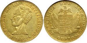 8 Escudo 厄瓜多尔 (1830 - ) 金 Simon Bolivar (1783 - 1830)