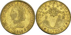 8 Escudo 厄瓜多尔 (1830 - ) 金 