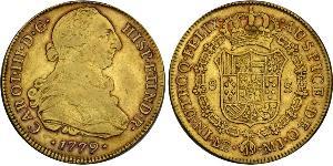 8 Escudo 秘鲁 金 卡洛斯三世 (西班牙) (1716 -1788)