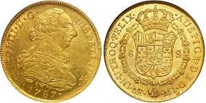 8 Escudo 秘鲁 金 卡洛斯三世 (西班牙) (1716 -1788)