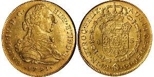 8 Escudo 秘鲁 金 卡洛斯四世 (1748-1819)