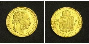8 Forint / 20 Franc Autriche-Hongrie (1867-1918) Or Franz Joseph I (1830 - 1916)