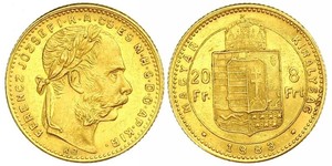 8 Forint / 20 Franc Impero austro-ungarico (1867-1918) Oro Franz Joseph I (1830 - 1916)