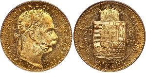 8 Forint / 20 Franc Impero austro-ungarico (1867-1918) Oro Franz Joseph I (1830 - 1916)