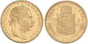 8 Forint / 20 Franc Impero austro-ungarico (1867-1918) Oro Franz Joseph I (1830 - 1916)
