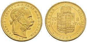 8 Forint / 20 Franc Impero austro-ungarico (1867-1918) Oro Franz Joseph I (1830 - 1916)