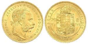 8 Forint / 20 Franc Impero austro-ungarico (1867-1918) Oro Franz Joseph I (1830 - 1916)
