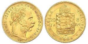 8 Forint / 20 Franc Impero austro-ungarico (1867-1918) Oro Franz Joseph I (1830 - 1916)